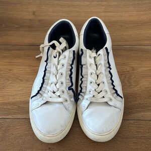 Tory Sport ruffle sneaker white leather size 8M